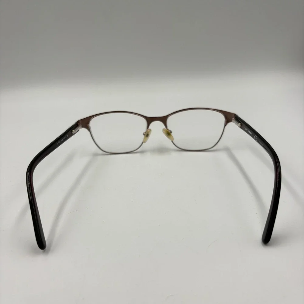 Tory Burch TY1015 346 Burgundy‎ Semi Rimless Eyeglasses Frames 51-16-135 Logo